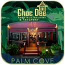 choc dee palm cove at night graphic device